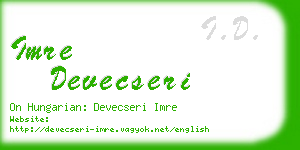 imre devecseri business card